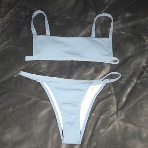 SOLD Light blue shein bikini set